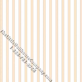 (image for) Carmen White Stripe Pattern Miniature Wallpaper for Dollhouses