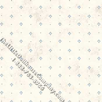 (image for) Cottage Blue Dot Pattern Miniature Wallpaper for Dollhouses