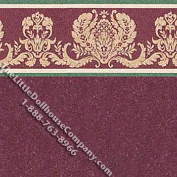 (image for) Damask & Marble Pattern Miniature Wallpaper for Dollhouses