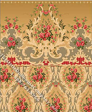 (image for) Esther Pattern Miniature Wallpaper for Dollhouses
