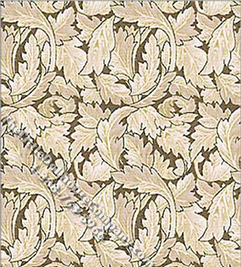 (image for) Victorian Leaves Pattern Miniature Wallpaper for Dollhouses