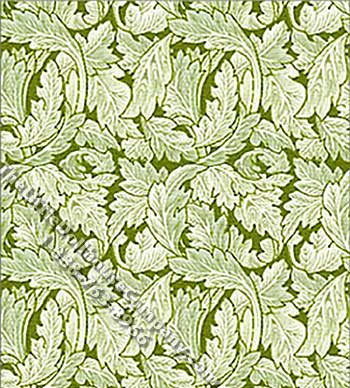 (image for) Victorian Leaves Pattern Miniature Wallpaper for Dollhouses