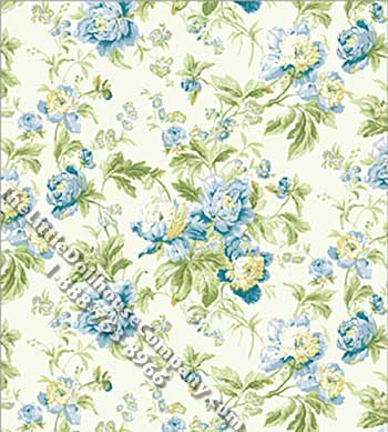 (image for) Cottage Rose Garden Pattern Miniature Wallpaper for Dollhouses