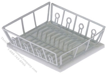 (image for) Dollhouse Scale Model White Dish Drainer