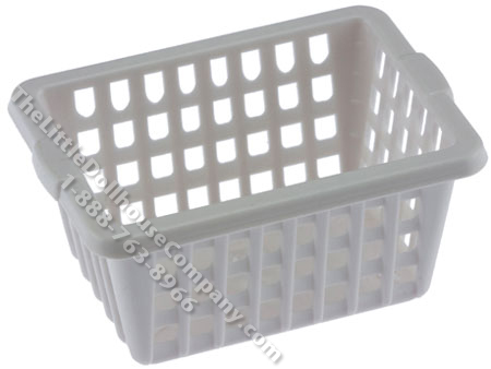 (image for) Miniature White Laundry Basket for Dollhouse