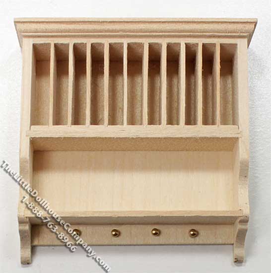(image for) Miniature Unfinished Kitchen Wall Shelf for Dollhouses