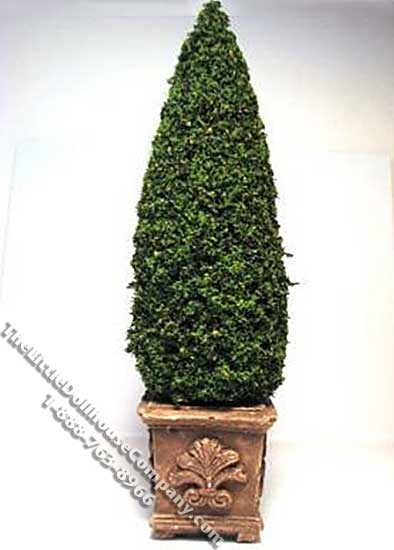 (image for) Miniature 6inch Topiary in a Square Base for Dollhouses