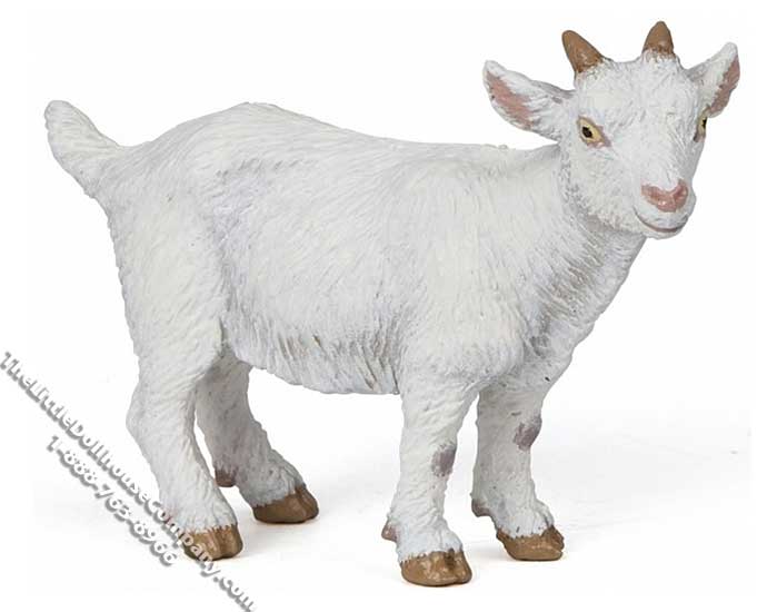 (image for) Miniature White Kid Goat for Dollhouses