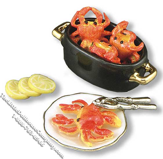 (image for) Miniature Maryland Crab Pot Set for Dollhouses