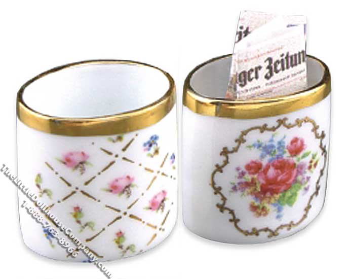 (image for) Miniature Waste Paper Basket Set for Dollhouses