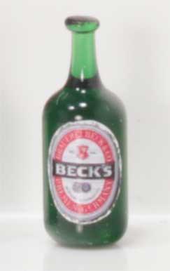 (image for) Miniature Replica Bottle of Becks Beer for Dollhouses