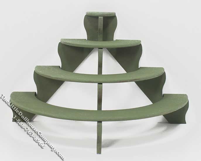 (image for) Miniature Half-Moon Plant Bench for Dollhouses