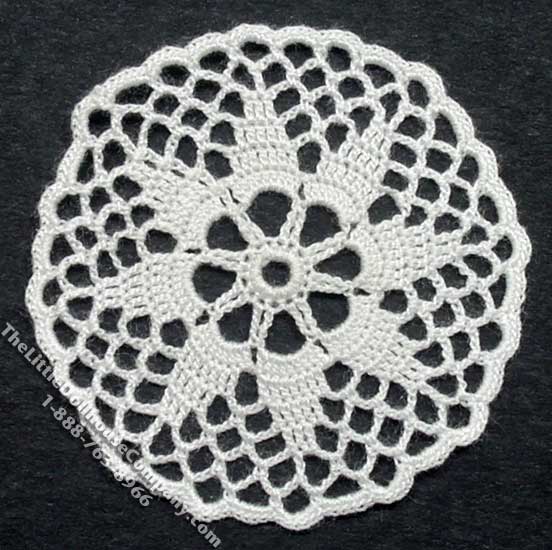 (image for) Miniature Handmade Lace Round Doily for Dollhouses