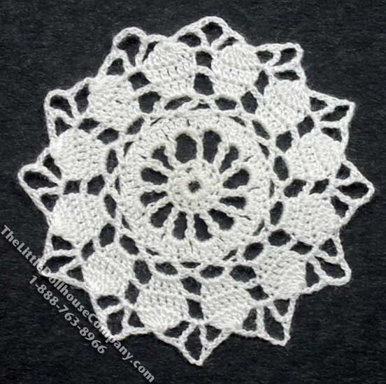 (image for) Miniature Handmade Lace Snowflake Shaped Doily for Dollhouses