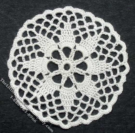 (image for) Miniature Handmade Lace Round Doily for Dollhouses