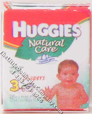 (image for) Miniature Box of Diapers for Dollhouses