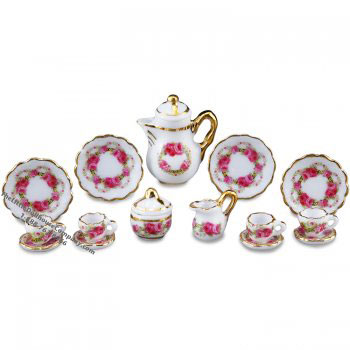 (image for) Miniature Rosenband Coffee Set For Dollhouses