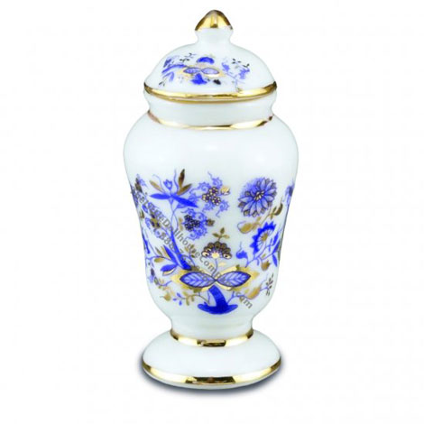 (image for) Miniature Blue Onion Vase With Lid For Dollhouses
