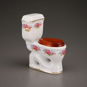 (image for) Miniature Toilet Dresden Rose For Dollhouses