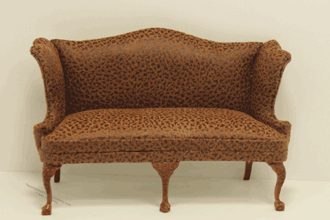 (image for) Miniature Provence Distressed Suede Sofa