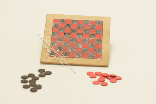 (image for) Dollhouse Miniature Checker Board Game by Amy Robinson