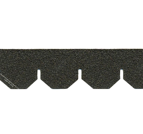 (image for) Dollhouse Scale Model Asphalt Shingles-Black Hexagonal