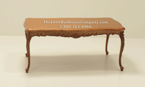 (image for) Miniature Walnut Dining Table for Dollhouses