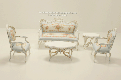 (image for) Miniature 5 Piece Living Room Set For Dollhouses
