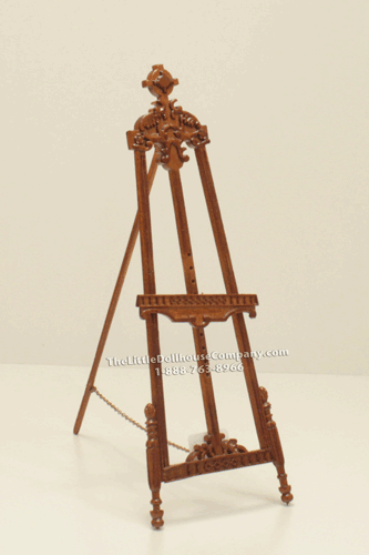 (image for) Miniature Walnut Easel For Dollhouses