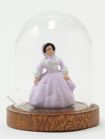 (image for) Miniature Figurine Under Glass Dome For Dollhouses