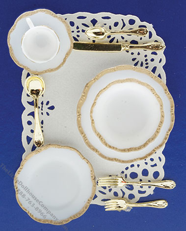 (image for) Miniature 1 Place Table Setting with Gold Trim