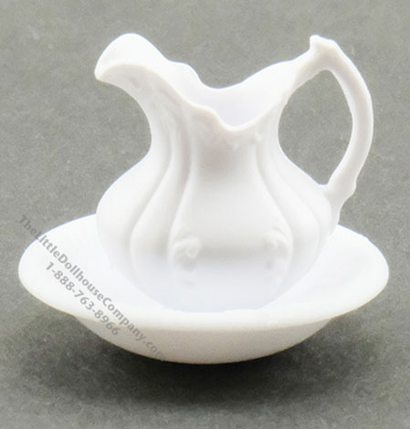 (image for) Miniature Pitcher And Bowl For Dollhouses