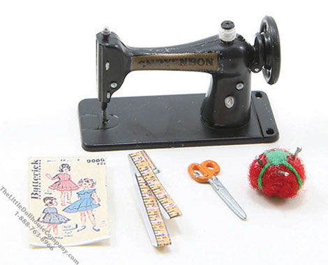 (image for) Miniature Sewing Machine Set For Dollhouses