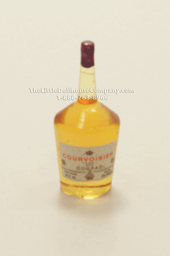 (image for) Dollhouse 1:12 Scale Replica Courvoisier Cognac Real Glass