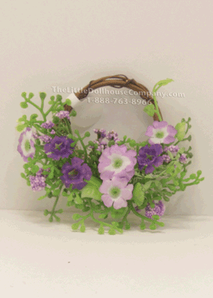 (image for) Miniature Violet Wreath For Dollhouses