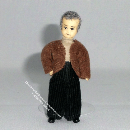 (image for) 1/2 scale Berthol Flexible Man Doll by Erna Meyer for Dollhouses