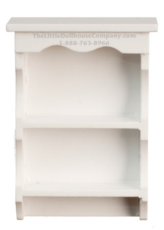 (image for) Miniature White Wall Shelf For Dollhouses