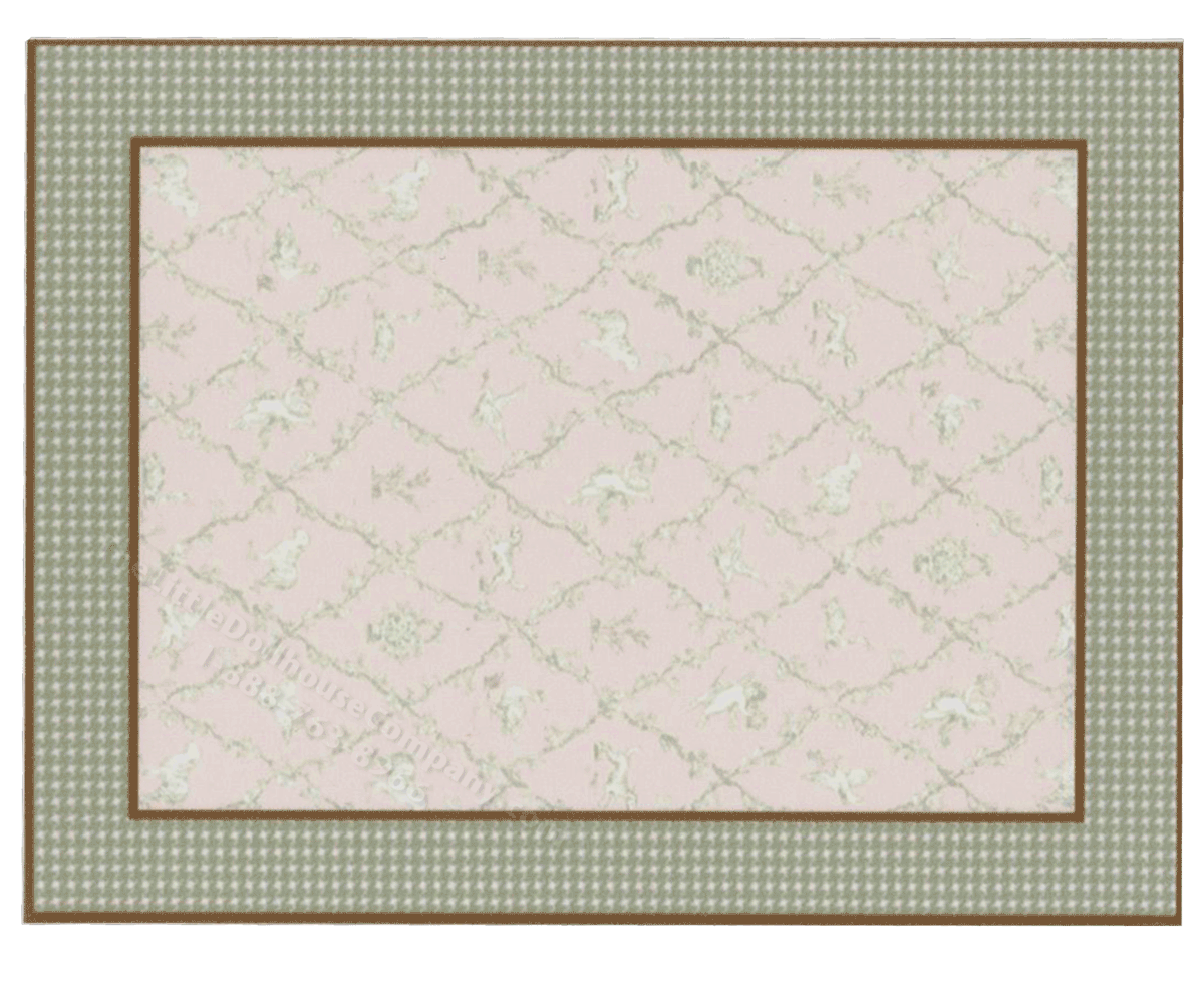 Miniature Small Scale Pink Trellis Rug [IBM RUG0201BS] | The Little ...