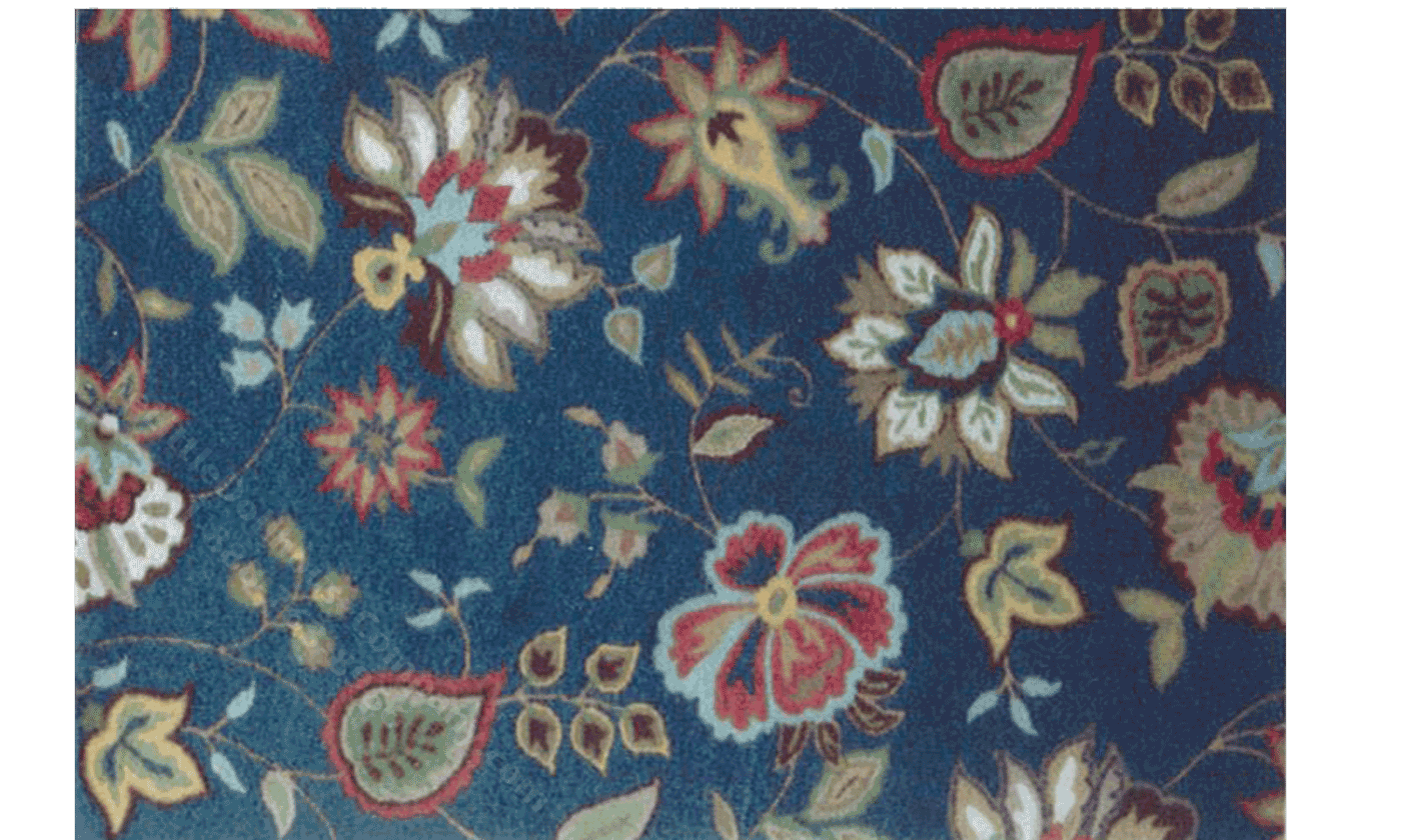 Miniature Extra Small Scale Blue Floral Rug [IBM RUG0440XS] | The ...