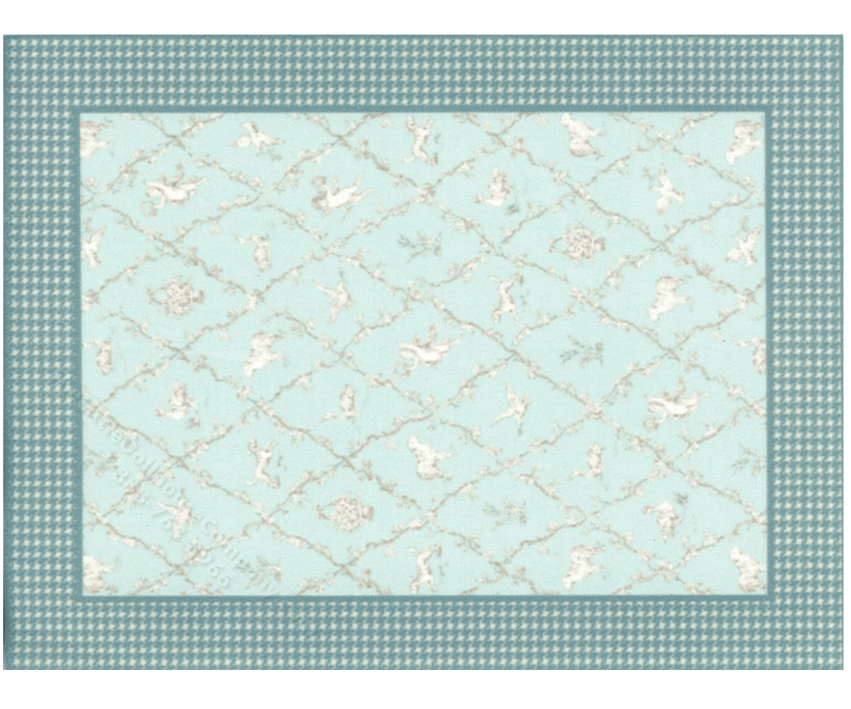 Miniature Small Scale Blue Trellis Rug [IBM RUG0200S] | The Little ...