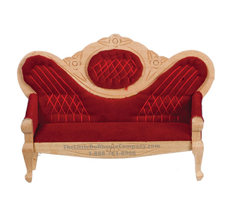 (image for) Dollhouse Scale Model Unfinished Victorian Sofa
