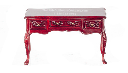 (image for) Miniature Mahogany Side Table for Dollhouses