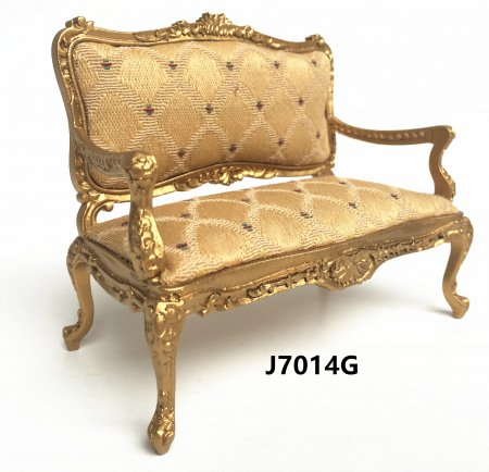 (image for) Miniature Louis XV Rococo Settee in Gold