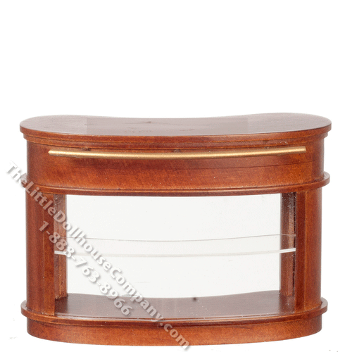 (image for) Miniature Low Walnut Demilune Bar