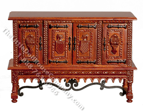 (image for) Miniature 17th Spanish Credenza for Dollhouses