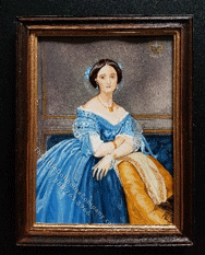 (image for) Miniature Handpainted Ingres 'Princess Albert de Broglie'