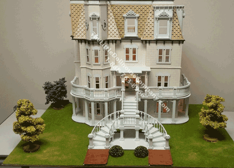 (image for) Assembled Half Scale Hegeler Carus Masion Laser Cut Dollhouse
