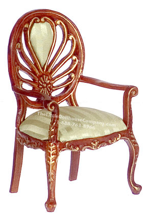 (image for) Miniature Art Nouveau Living Room Chair for Dollhouses