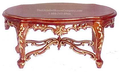(image for) Miniature Art Nouveau Living Room Coffee Table for Dollhouses