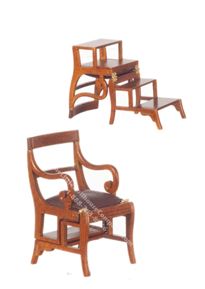(image for) Miniature Combination Chair, Library Stairs & Step Stool